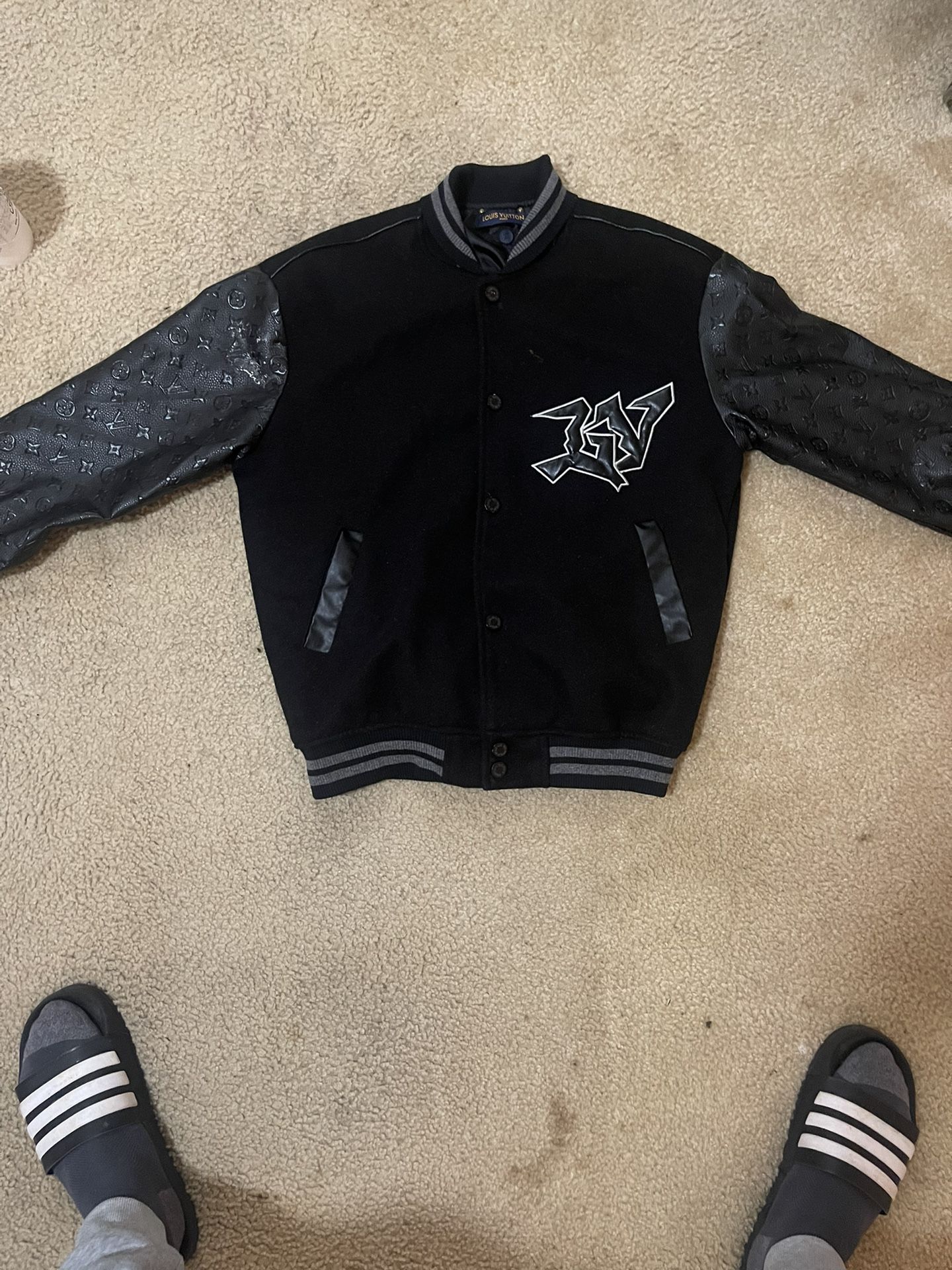 black louis vuitton varsity jacket