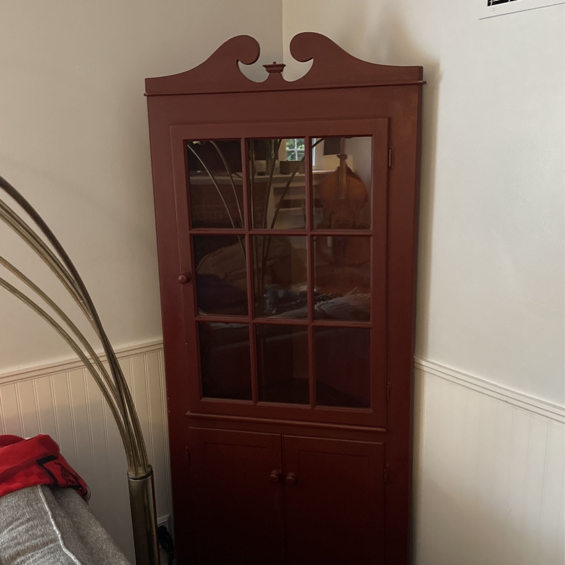 Beautiful Colonial Corner Cabinet Solid Wood