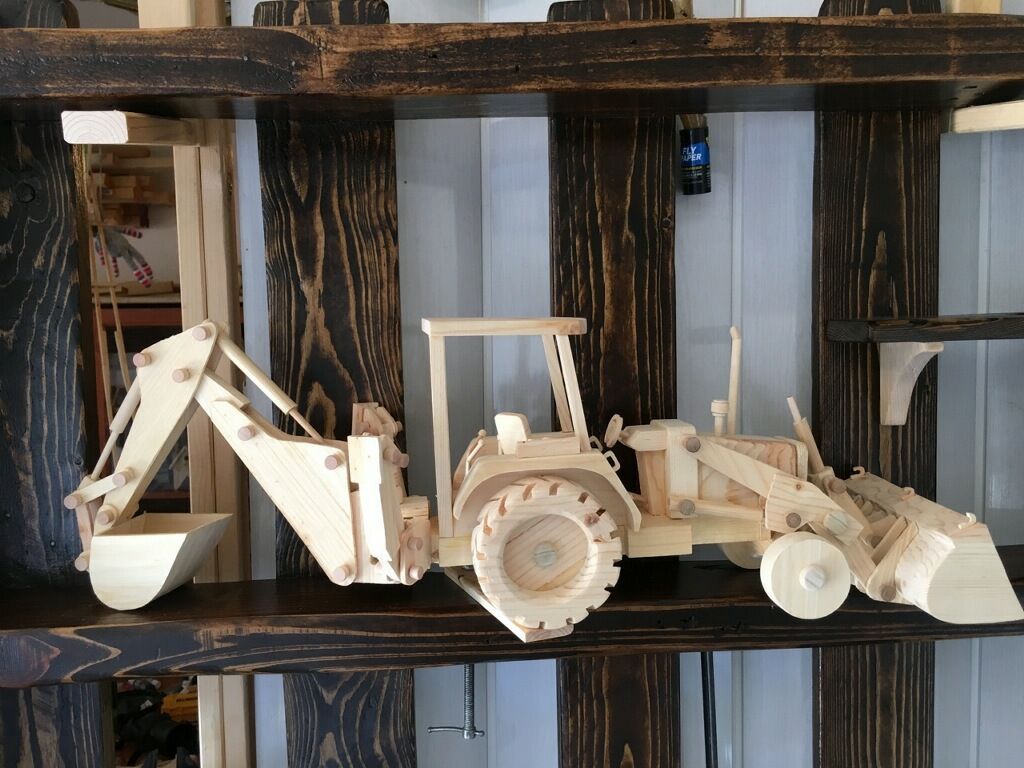 Toy John Deere backhoe loader built by local artist very detailed cylinders work both buckets like the real tractor a must see runs great