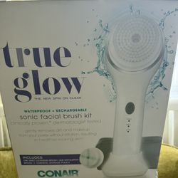 New! Open Box! CONAIR True Glow Sonic Facial Brush Kit!