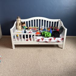 Toddler Bed + HUGE bundle Of Books And Toys! 