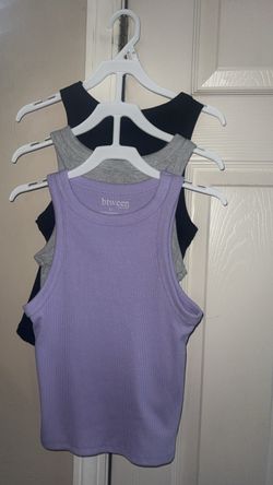 Btween Active Girls Ribbed Tank Tops 3-Pack
