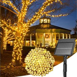Solar String Lights Outdoor Waterproof, 40 FT 100 LED Outdoor Light
Solar Fairy Lights with 8 Lighting Modes, IP65 Waterproof Solar Christmas Lights f
