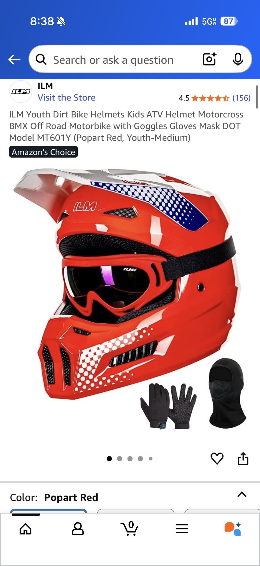 Child Dirt Bike helmet Size m