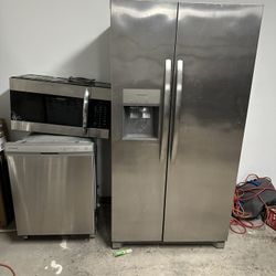 Refrigerator, microwave and dishwasher For Sale