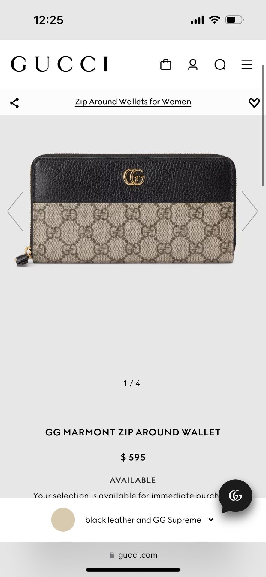 Gucci Zip Around Wallet 