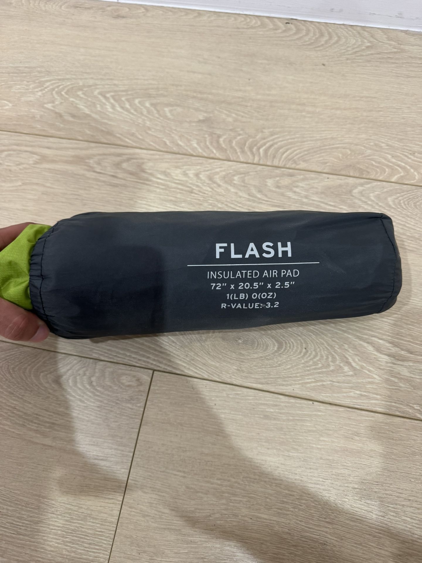 REI Flash Insulated Air Sleeping Pad Green Inflatable Camping Hiking 20.5” x 73”