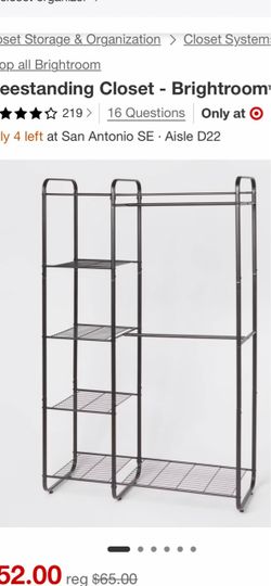 Closet rack with shelves
