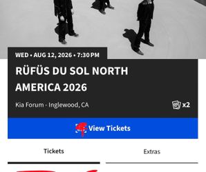 Rufus Du Sol Kia Forum TONIGHT
