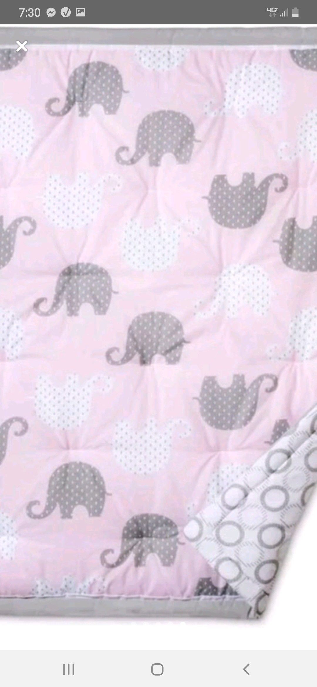 NoJo Elephant Crib Bedding