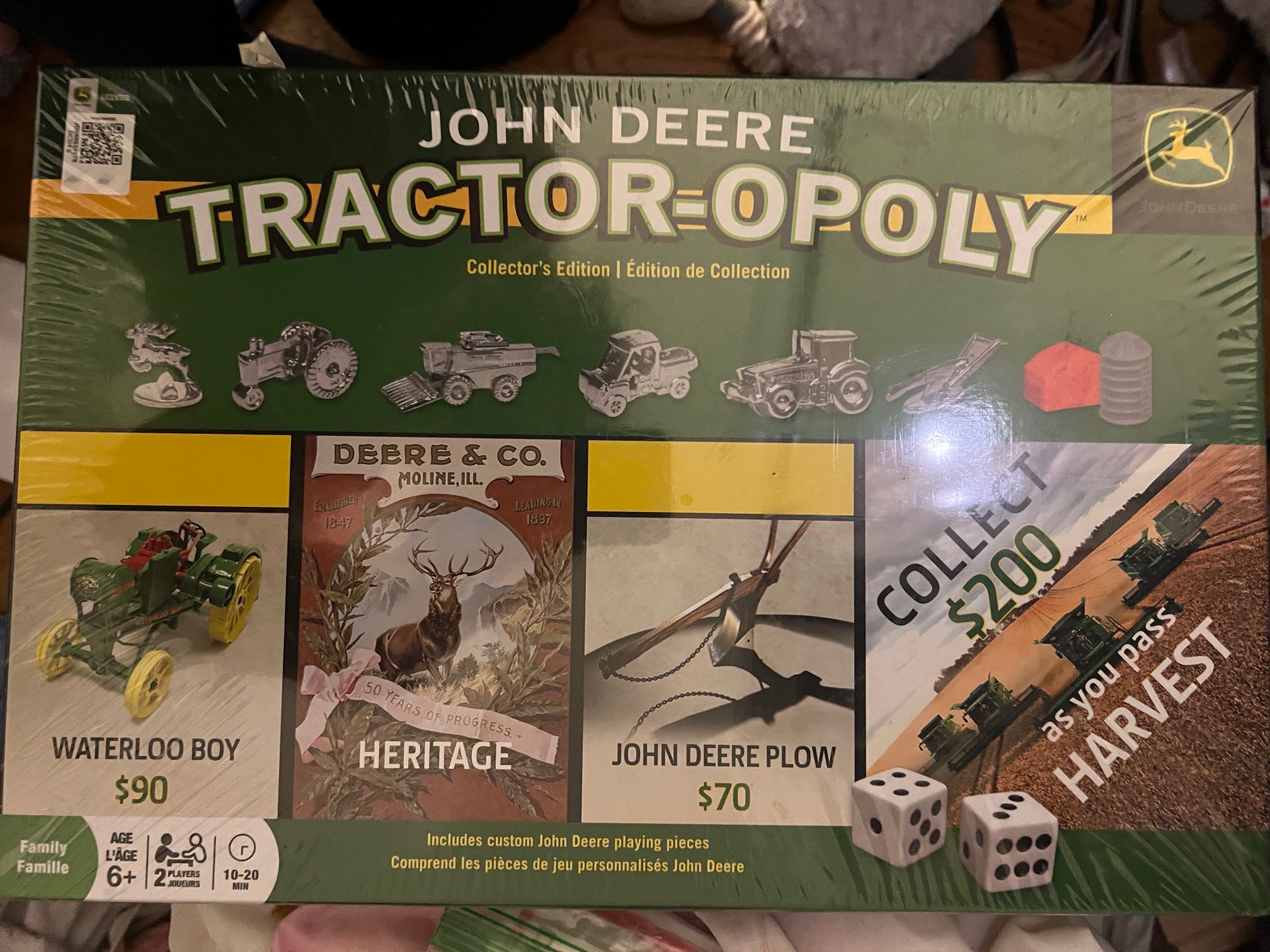 John Deere Tractor-Opoly Collector Board Game