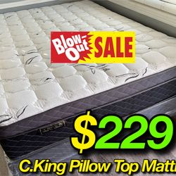 12in Cal King or King Size Oasis Thermo Jumbo Pillow Top Mattress 