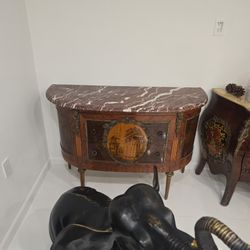 Antique Chest With Drawers Marble Top 
