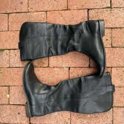 Black knee high Frye boots