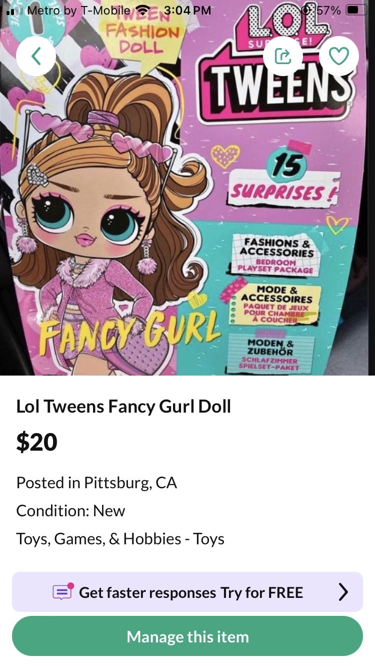 New Lol Fancy Gurl Tween