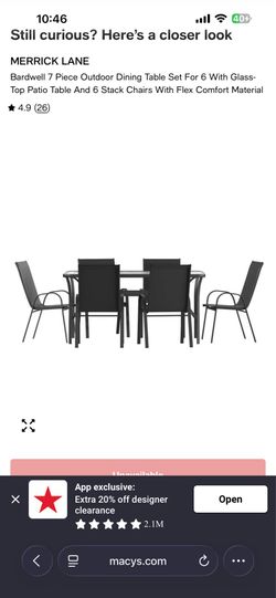 New 7 piece outdoor dining  furniture set