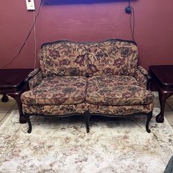 Antique Couch & 2 End Tables