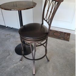 Beautiful Set Of Table And 3 Brass Chairs.