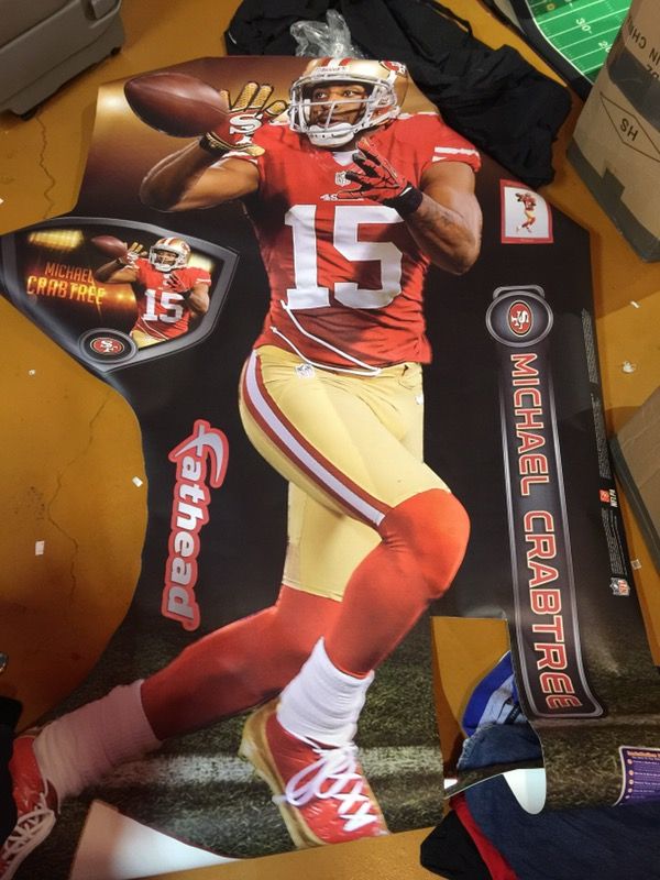 49ers Michael Crabtree original 7ft tall fathead
