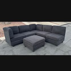 black Sectional Couch 