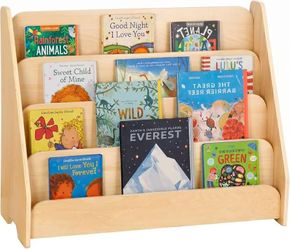 ❤️‍🔥 #d. OOOK 4-Tier Kids Bookshelf, Wooden Front Facing Bookshelf $40