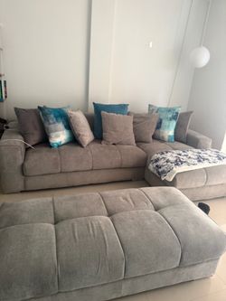 Sofa / couch with Ottoman Storage