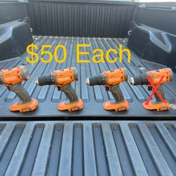 NEW RIDGID 18V Cordless 1/2 in. Drill/Driver (TOOL ONLY) **$50 Each**