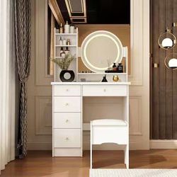 FUFU&GAGA 31.5-in White Makeup Vanity （KF210095US-03HC-002）