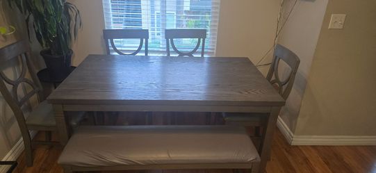 Dining table ,bench and 4 chairs