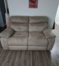 Reclining couch and matching love seat