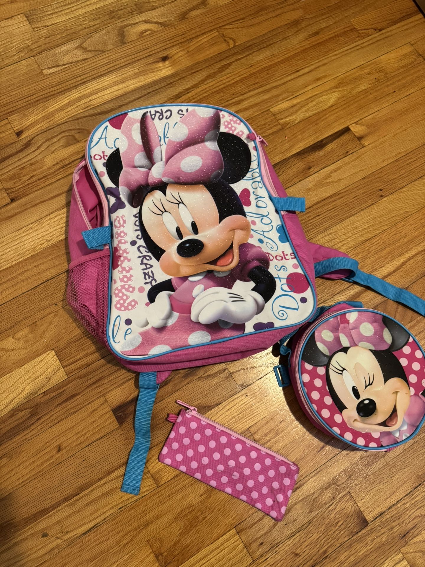 A real nice condition, Minnie mouse backpack with additional purses
