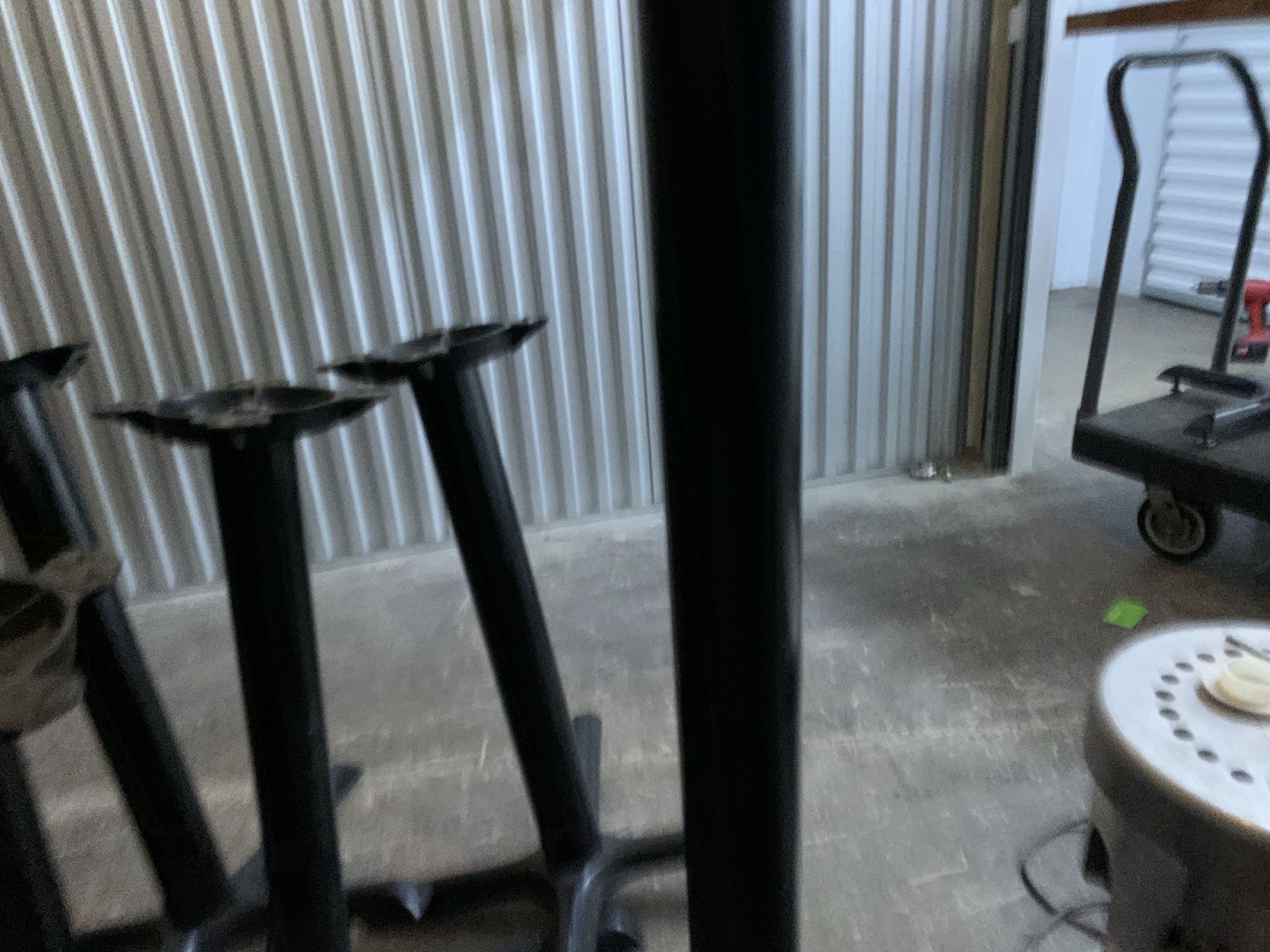 Custom built high Top table with iron chairs