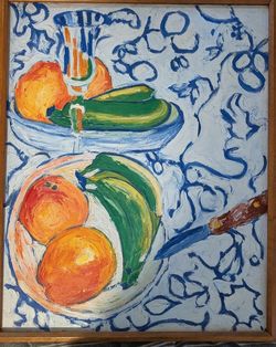 Original Oil Painting Still Life with Fruit