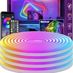 AILBTON Led Neon Rope Lights 20Ft,Flexible,Control with App/Remote,Multiple Modes,IP65 Outdoor RGB Waterproof,Music Sync Gaming Strip Lights for Bedro