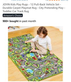 JOYIN new kids play rug W 12 vehicles