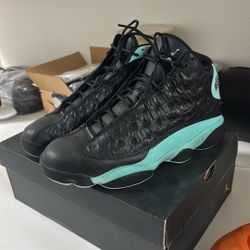 Jordan 13 Retro Black Island Green Size 10.5