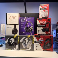 Gaming Headsets + Mice