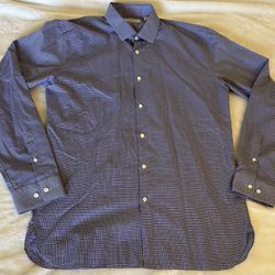 Burberry - Men’s Dress Shirt - Blue - Size 15.5
