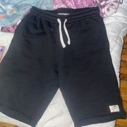 Generic Black With White Lace Jogger Shorts 