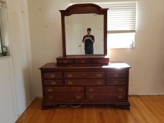 Dresser with mirror