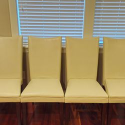 4-6 Ashley Off White Dining Chairs (DELIVERY EXTRA)
