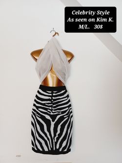 Zebra Print Pencil Skirt