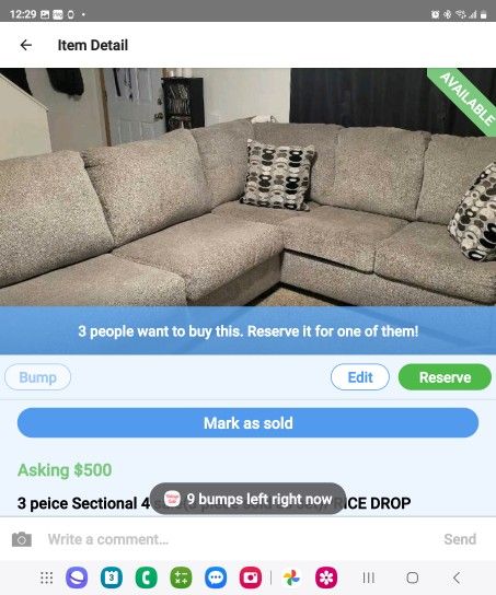 Sectional Sold As A Set