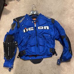 Motorcycle Jacket, iCON, Anatomical, Armor, Titanium Protection