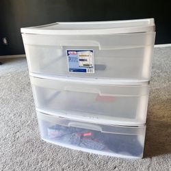 Plastic 3 Drawer Storage 