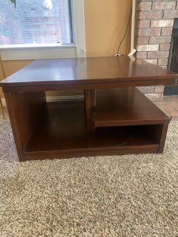 Dark Wood Coffee Table with