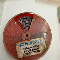 Pucci Removable Split Shot Sinker Assortment Fishing Weights Vintage Tackle