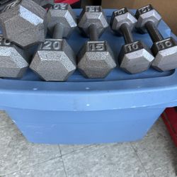 Dumbbell Set Pairs 10 15 20 Lbs Dumb Bells