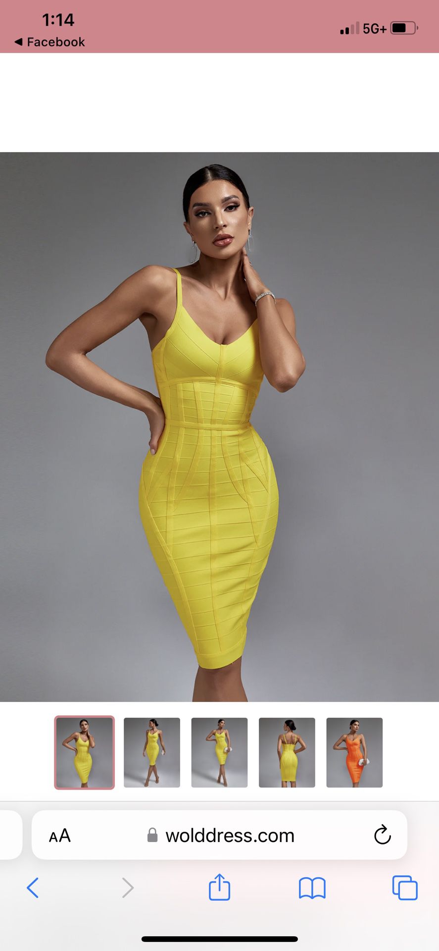 Yellow Strappy Dress Size Small For Sale 