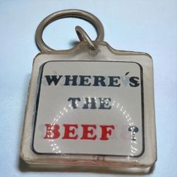 Vintage "Where's The Beef?" Keychain